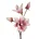 Kwiat sztuczny magnolii różowo, srebrny oprószony brokatem z plastycznej pianki foamiran 59 cm