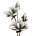Kwiat sztuczny magnolii popielato, biały z plastycznej pianki foamiran 59 cm