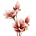 Kwiat sztuczny magnolii ciemnoróżowo, biały z plastycznej pianki foamiran 59 cm