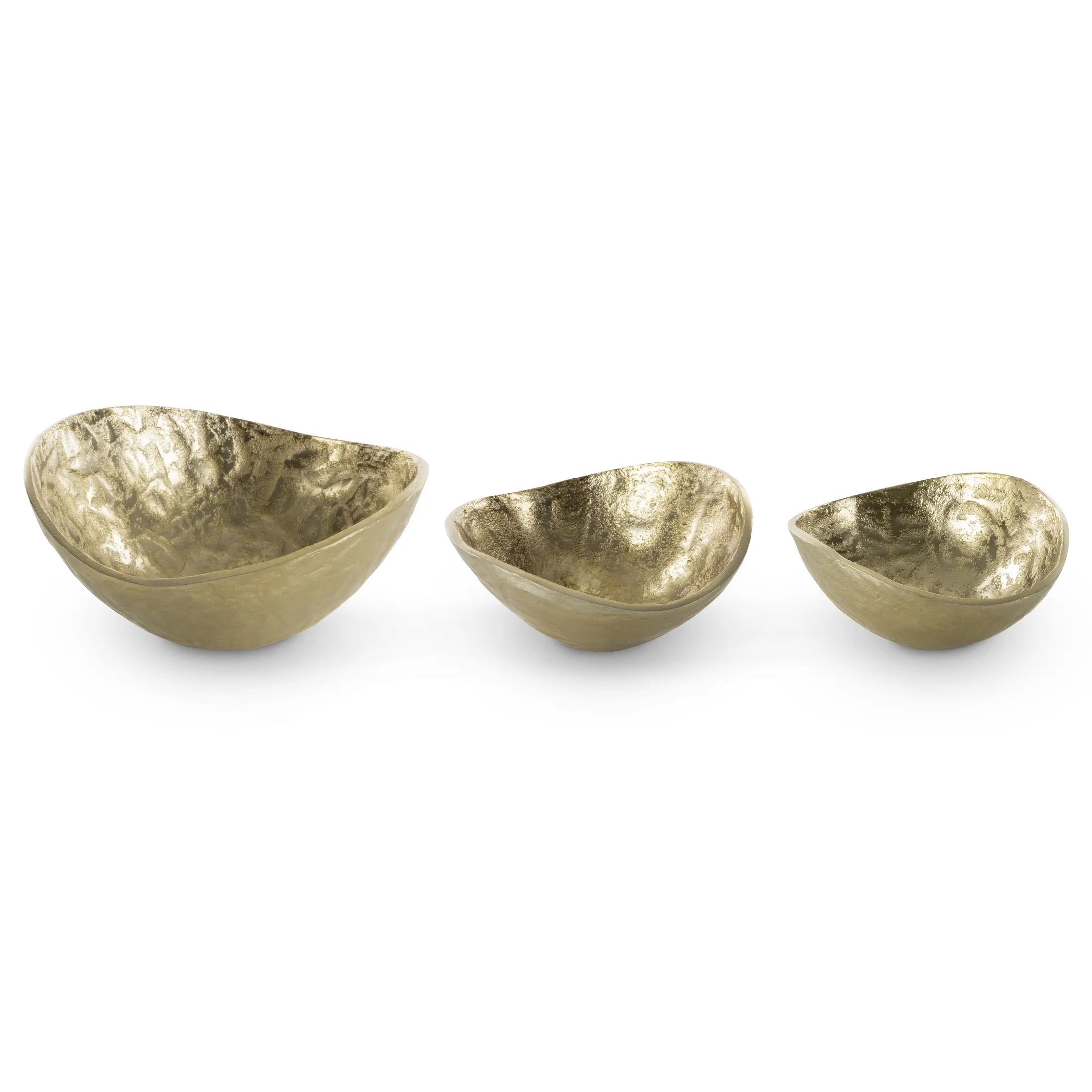 Misa metalowa złota o falujących brzegach 22x21x10 cm PEDRO