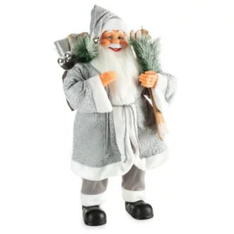 MIKOŁAJ - figurka świąteczna z pełnym workiem prezentów