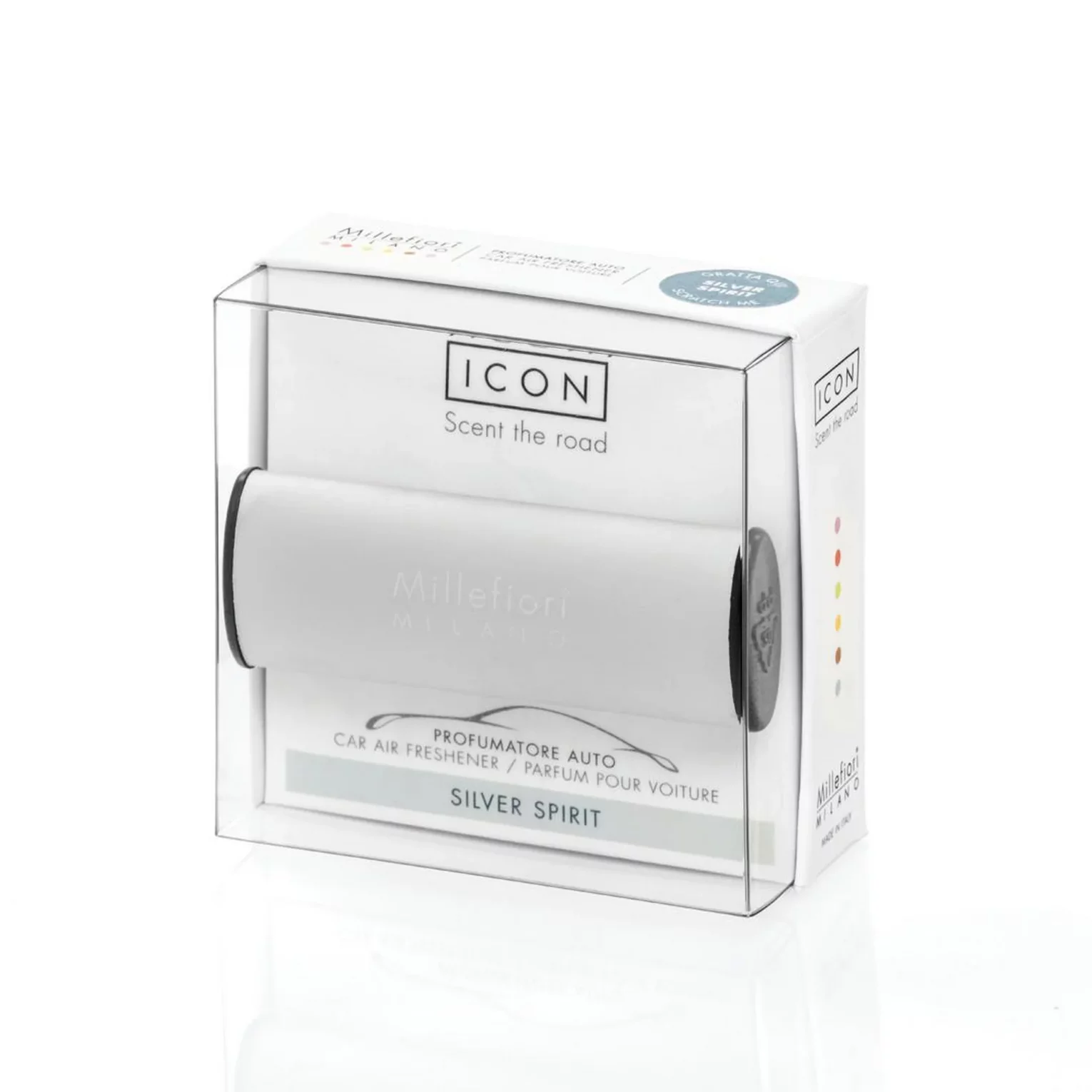 MILLEFIORI Zapach do samochodu CAR ICON Silver Spirit