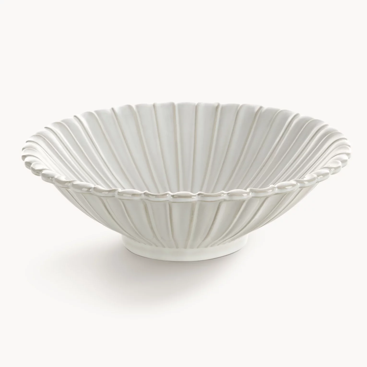Misa ceramiczna dekoracyjna kremowa z przecieranym wzorem w stylu eko średnica 25x8 cm AVRIL