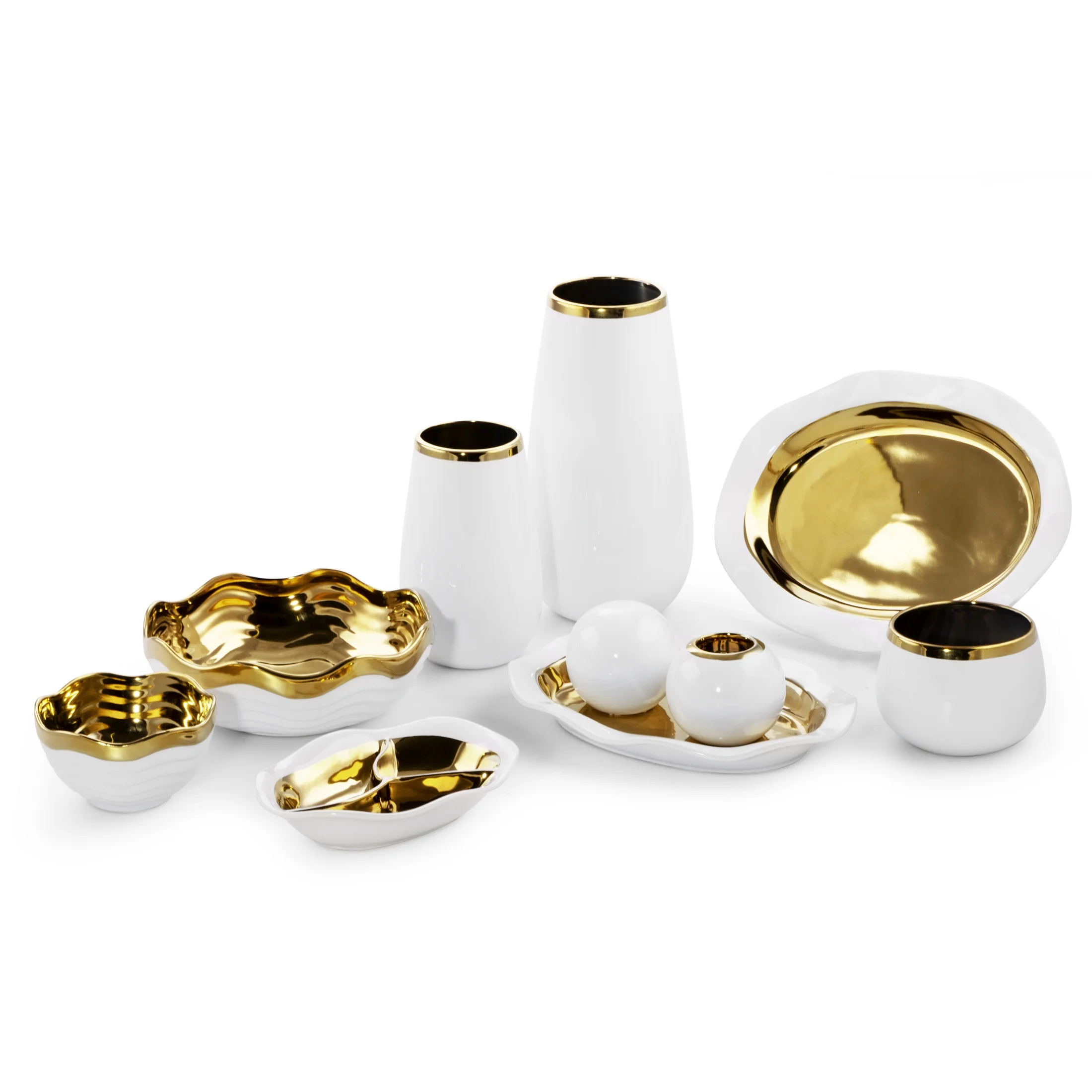 Misa ceramiczna biało-złota