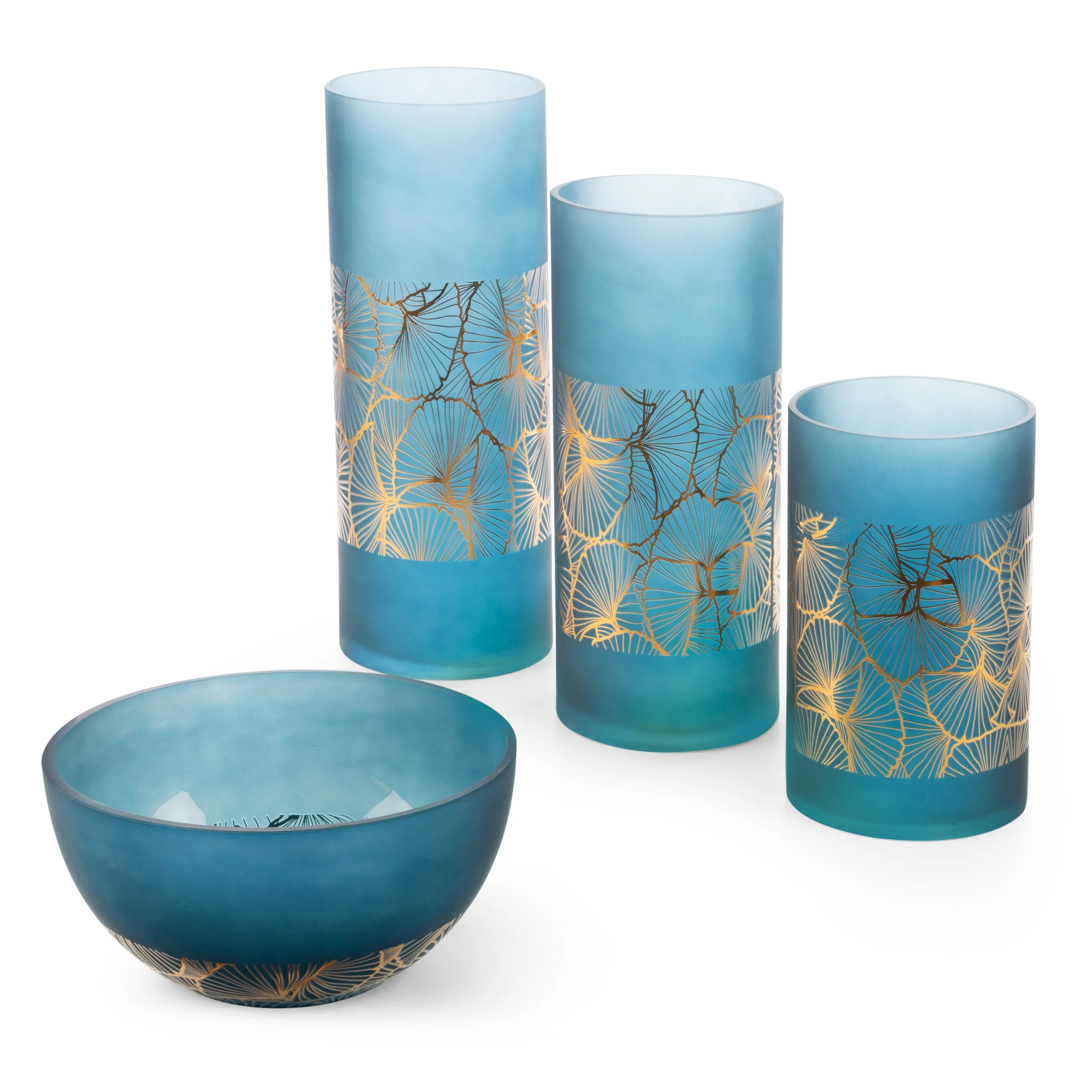 LIMITED COLLECTION Misa MUSA granatowo-złota z malowanego szkła artystycznego ENERGIA GRANATU
