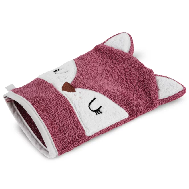 Myjka do kąpieli dziecięca  15x21 cm bawełniana kolor różowy 350 g/m2 BABY 70