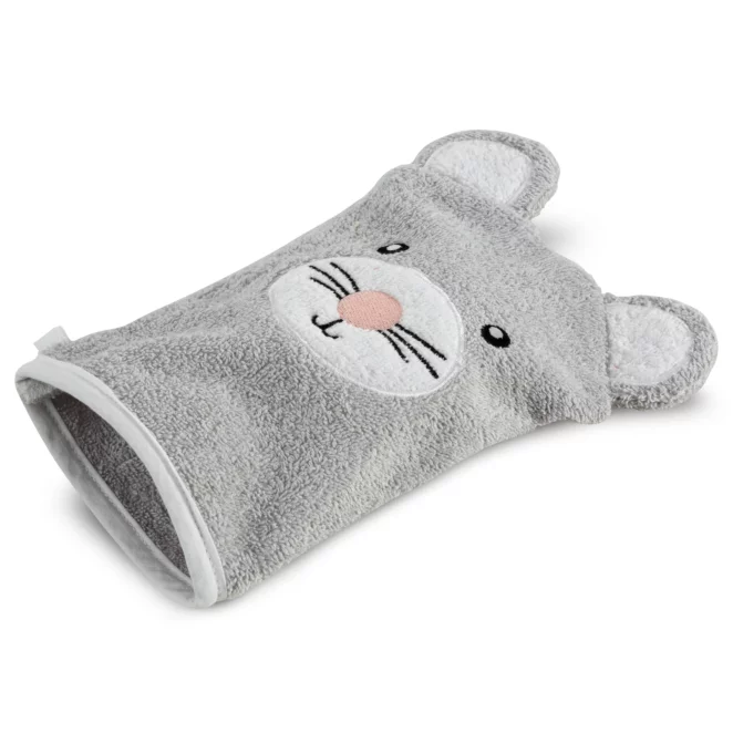 Myjka do kąpieli dziecięca 15x21 cm bawełniana kolor srebrny 350 g/m2 BABY 71