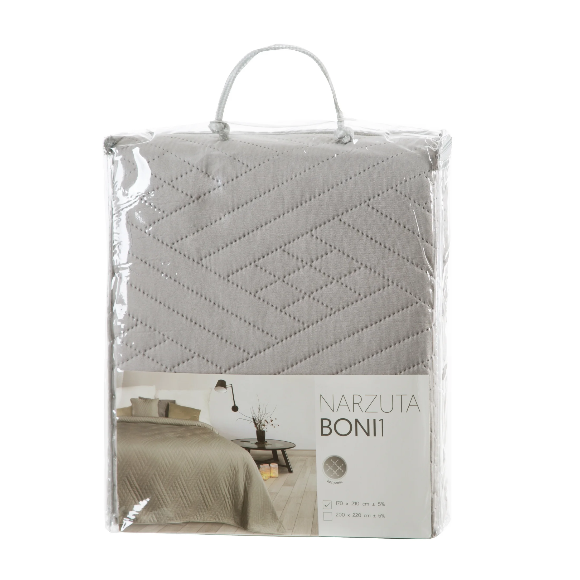 Narzuta BONI 1 pikowana metodą hot press w geometryczny wzór