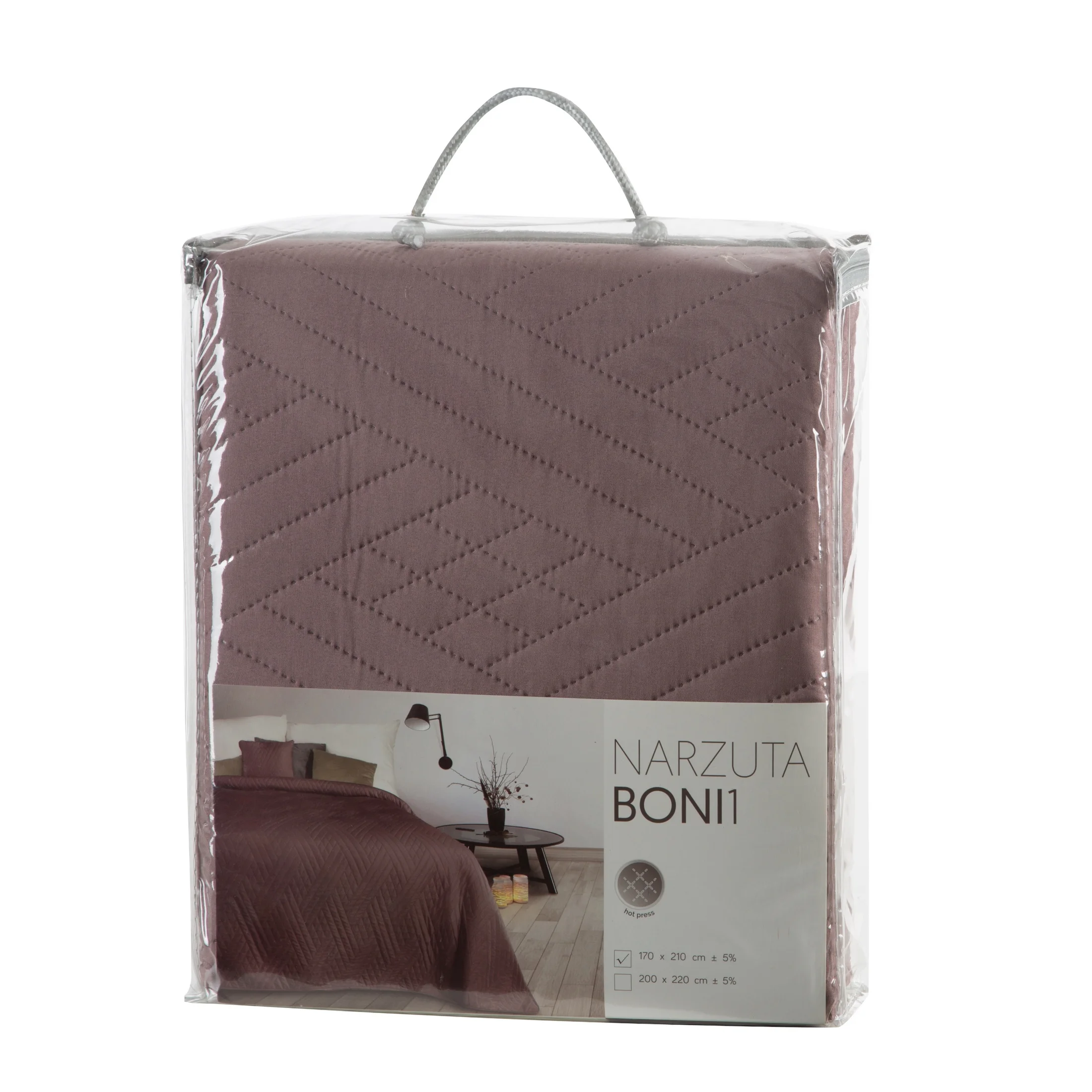 Narzuta BONI 1 pikowana metodą hot press w geometryczny wzór