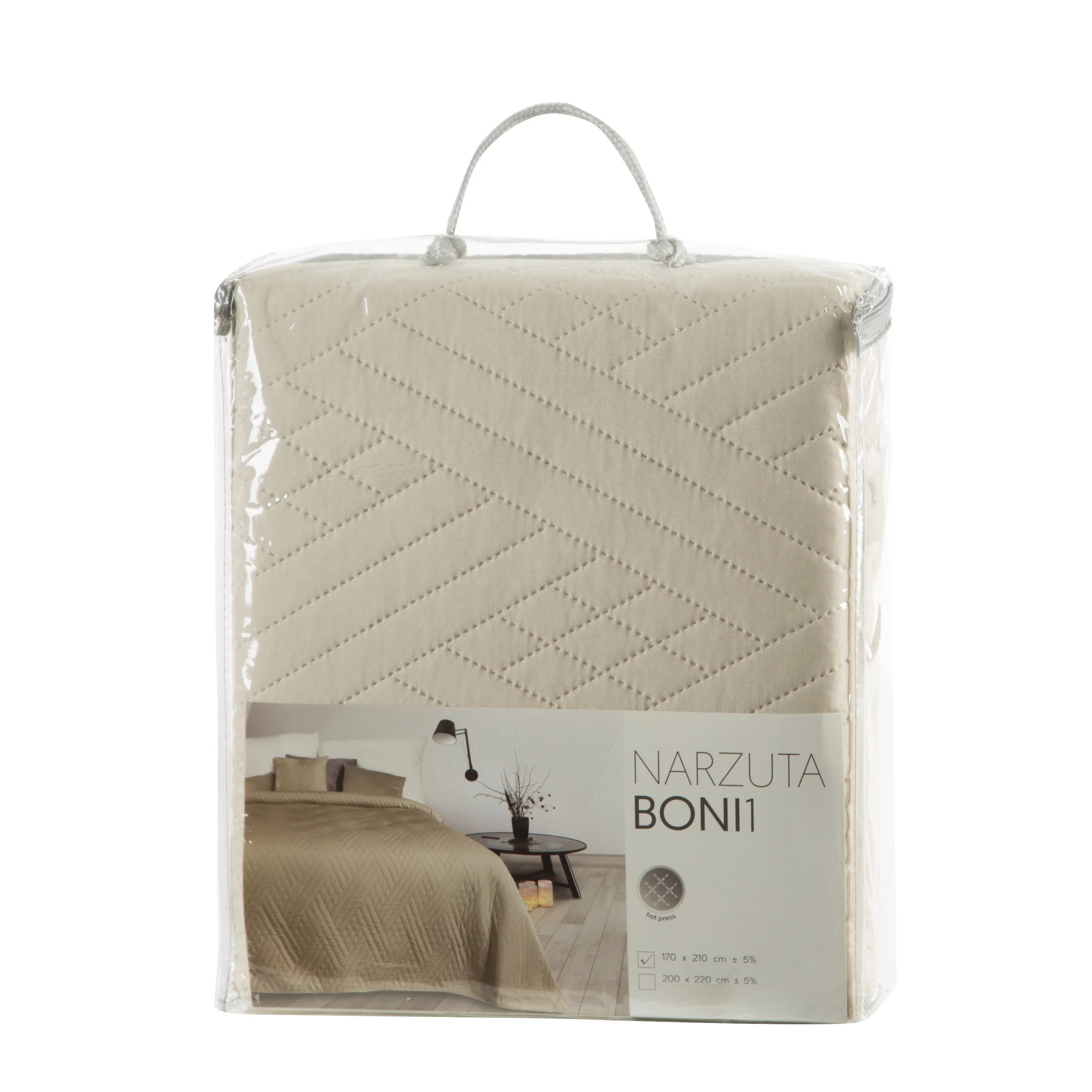 Narzuta BONI 1 pikowana metodą hot press w geometryczny wzór