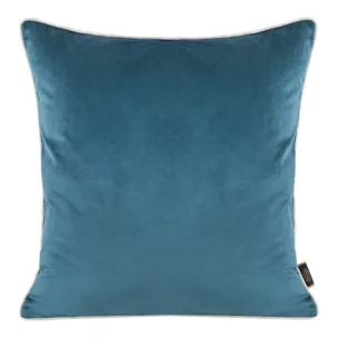 Poszewka na poduszkę 45x45 cm welwetowa kolor niebieski, jasnoszary, dwustronna z wypustką na brzegach VELVET 57 Eurofirany Premium