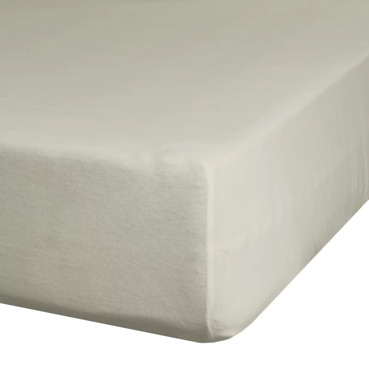 Prześcieradło gładkie z gumką 180x200 cm z satyny bawełnianej kolor szarobeżowy 125 g/m2 NOVA 3