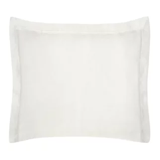 Poszewka na poduszkę 70x80 cm bawełniana kremowa z satynowym połyskiem i ozdobną kantą NOVA COLOUR