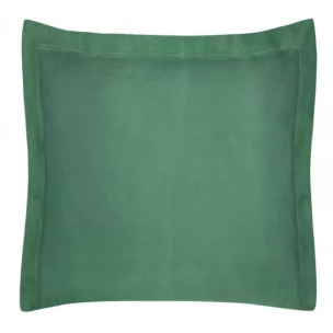 Poszewka na poduszkę 40x40 cm bawełniana butelkowa zieleń z satynowym połyskiem NOVA COLOUR