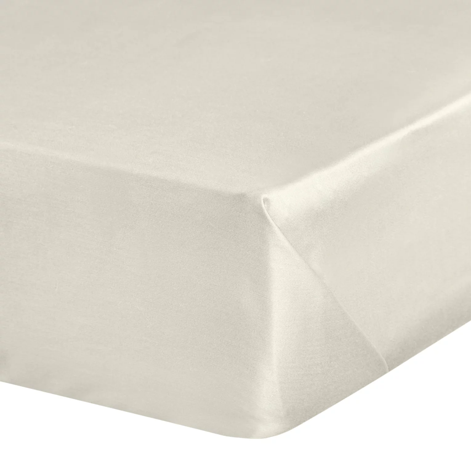 Prześcieradło gładkie bez gumki 220x210 cm z satyny bawełnianej kolor kremowy 125 g/m2 NOVA