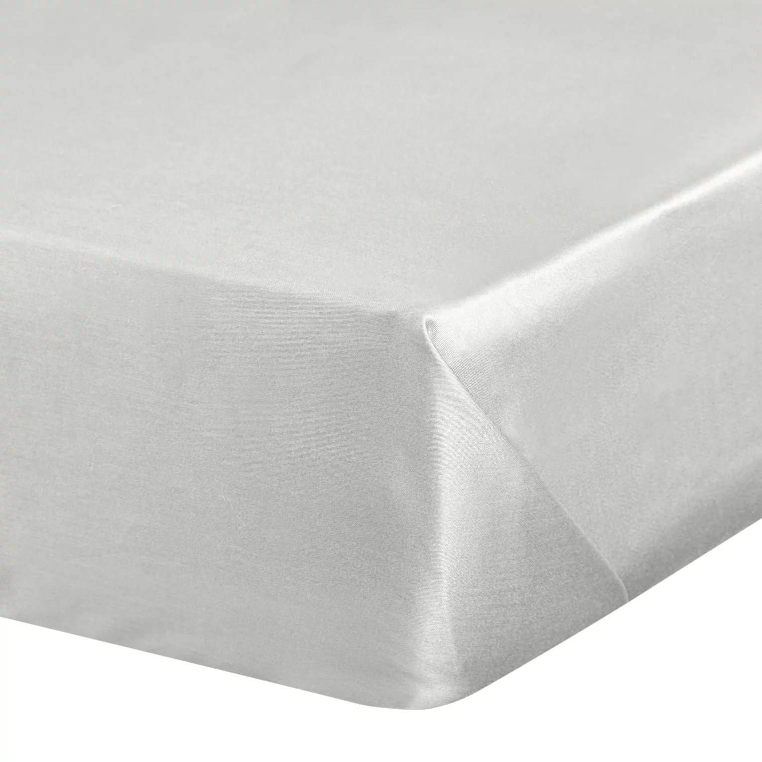 Prześcieradło gładkie bez gumki 160x210 cm z satyny bawełnianej kolor jasnoszary 125 g/m2 NOVA