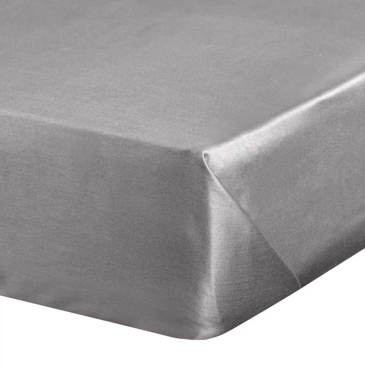 Prześcieradło gładkie bez gumki 160x210 cm z satyny bawełnianej kolor stalowy 125 g/m2 NOVA
