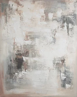 Obraz abstrakcja beżowo, brązowy ręcznie malowany na płótnie 80x100 cm