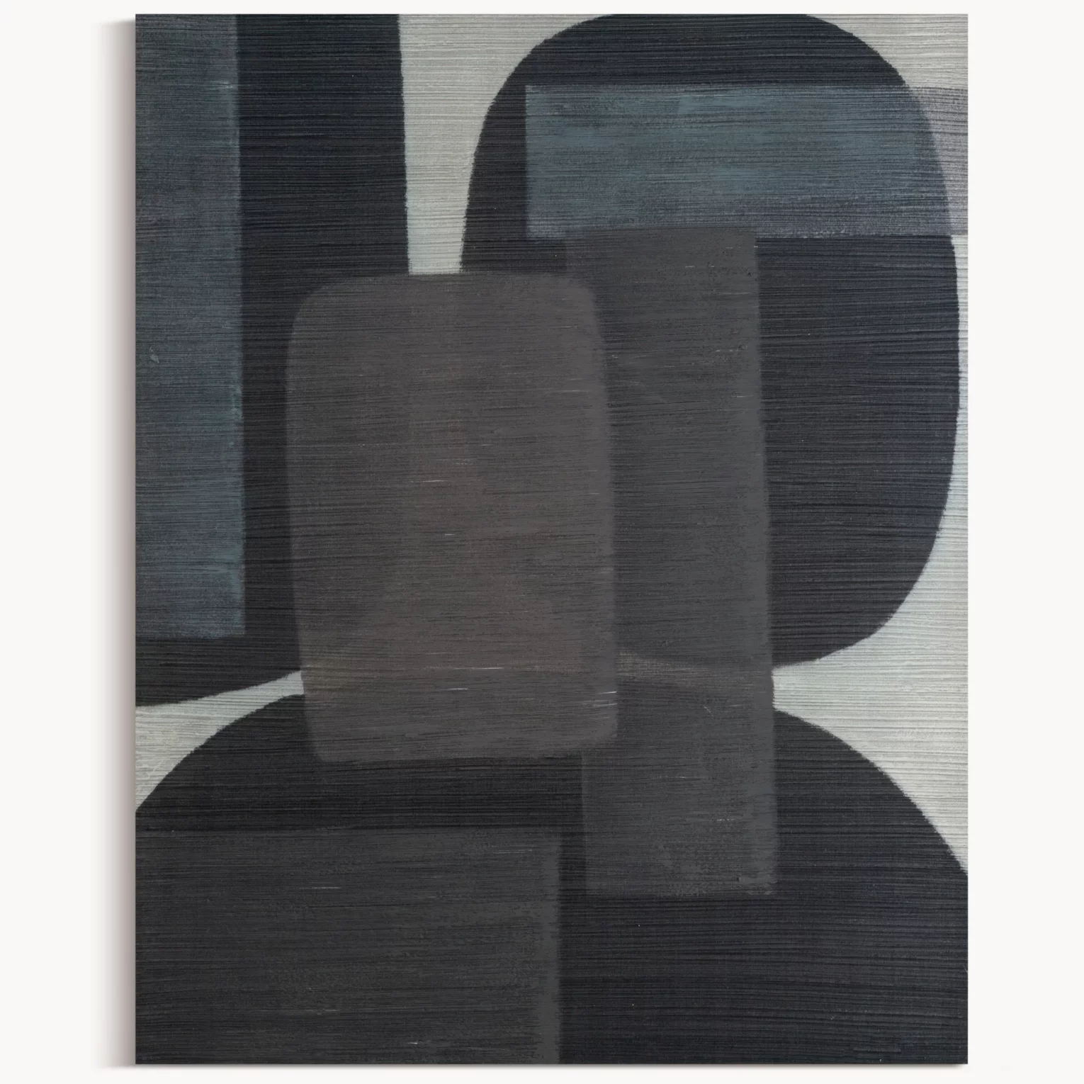 Obraz abstrakcja czarno, brązowy ręcznie malowany na płótnie 80x100 cm