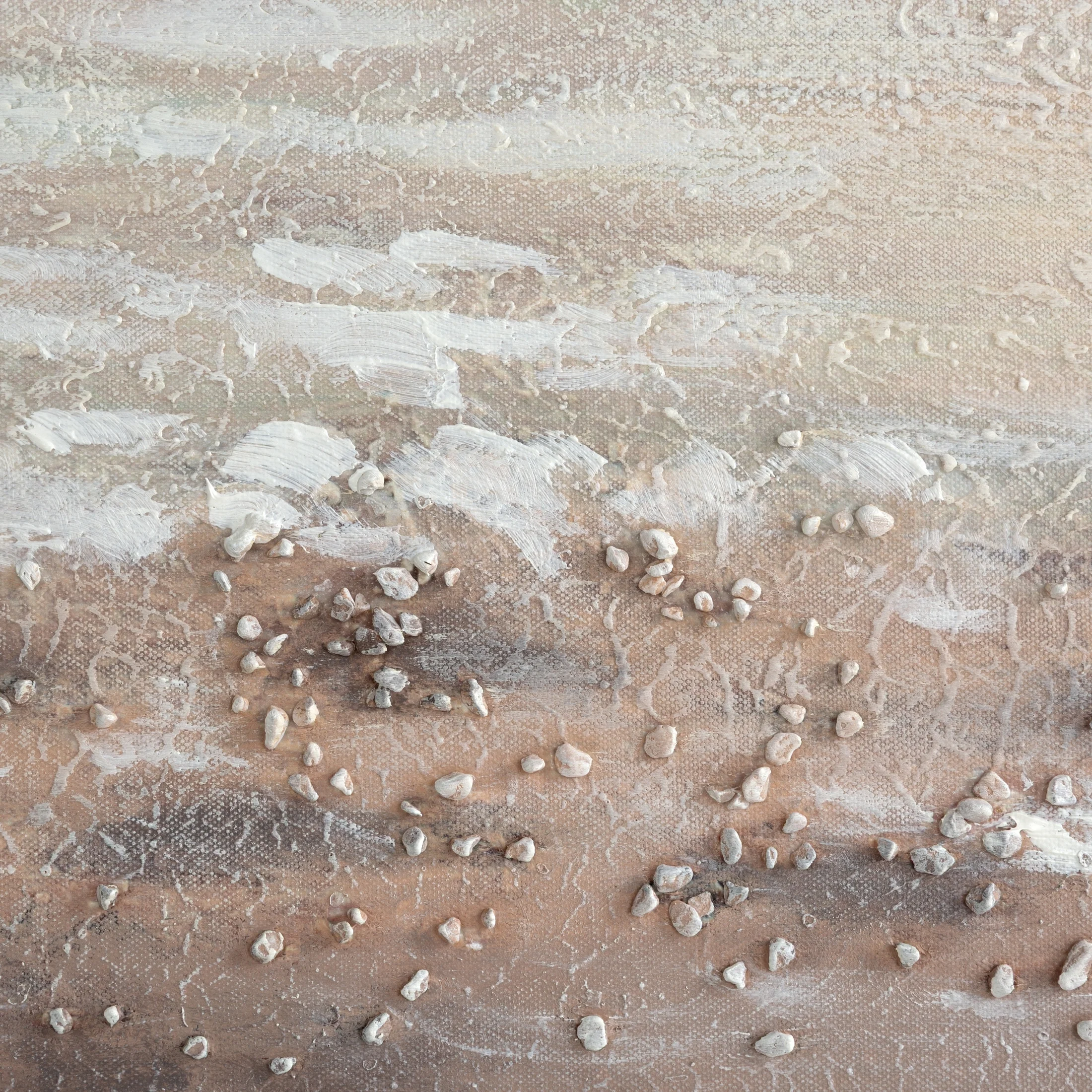 Obraz kremowo-beżowy nadruk na płótnie przedstawiający nadmorski krajobraz 60x90 cm