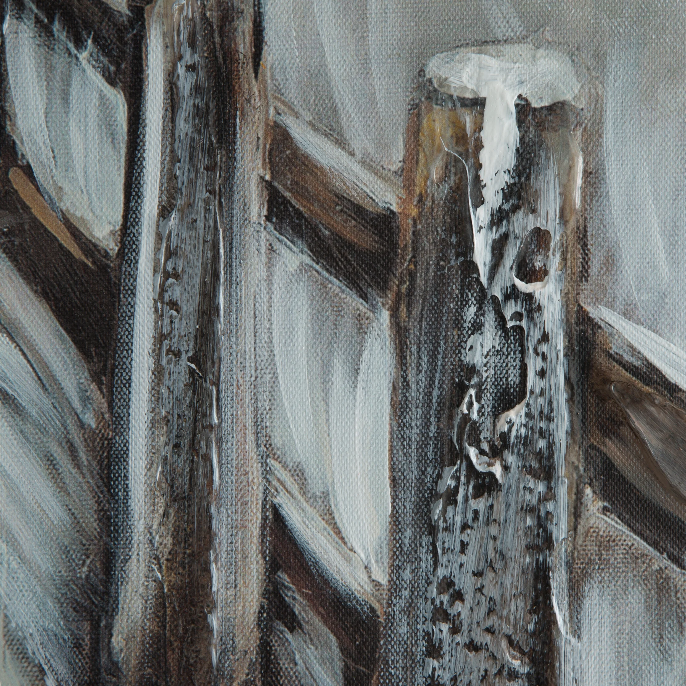 Obraz pejzaż szaro, beżowy ręcznie malowany na płótnie 80x120 cm CALM 5