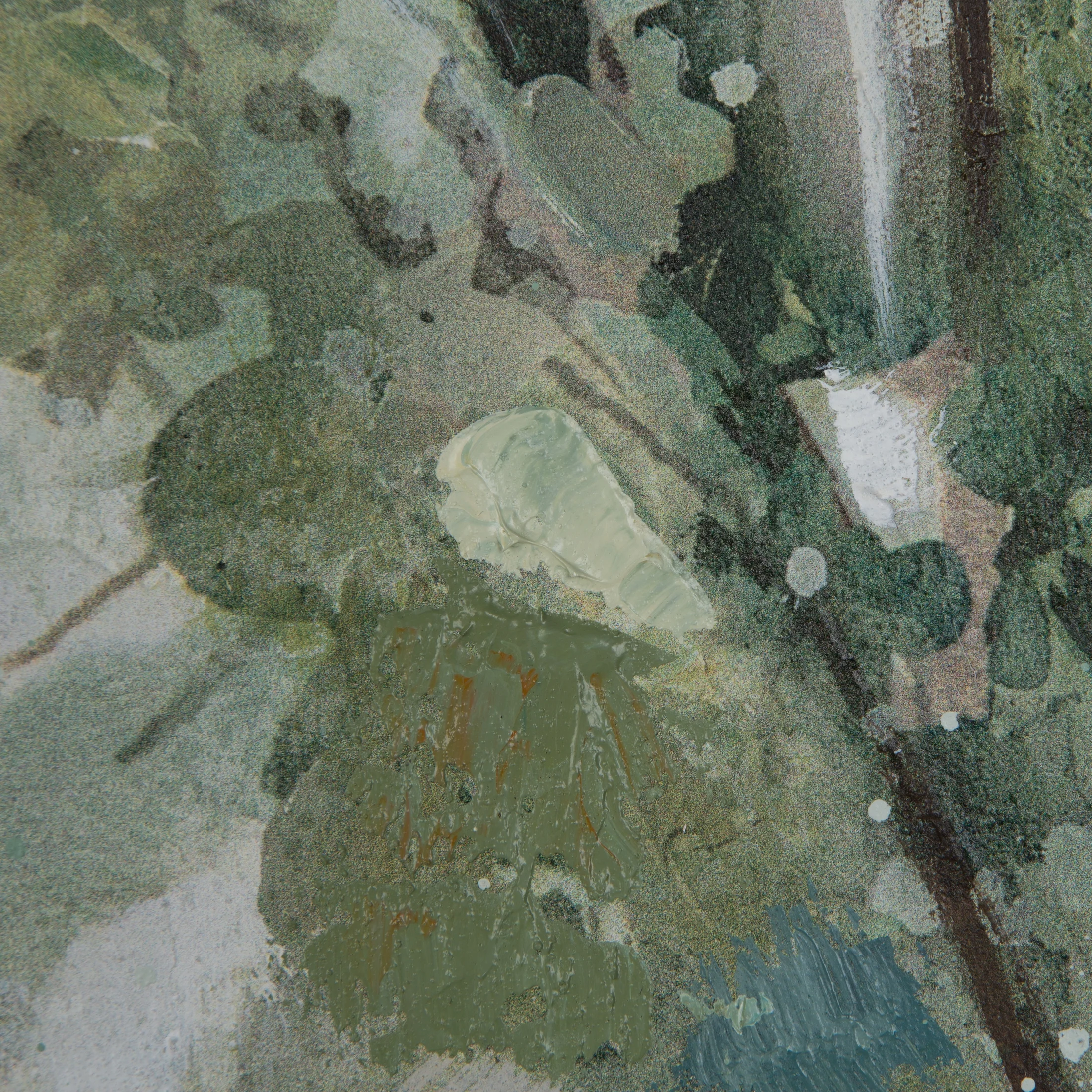 Obraz pejzaż zielony ręcznie malowany na płótnie 120x90 cm FOREST 1