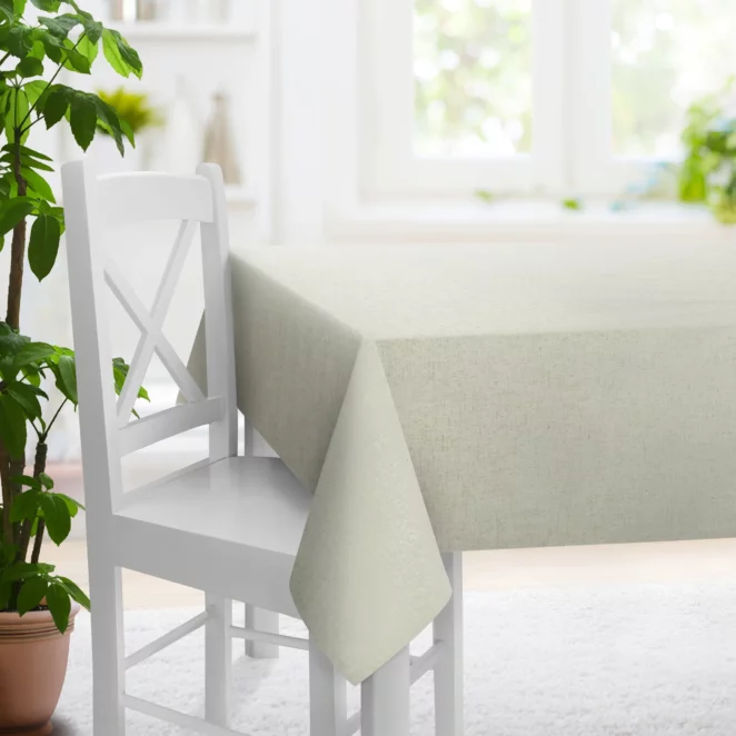 Obrus na wymiar naturalny z tkaniny blackout zaciemniającej w 100% o naturalnej strukturze
