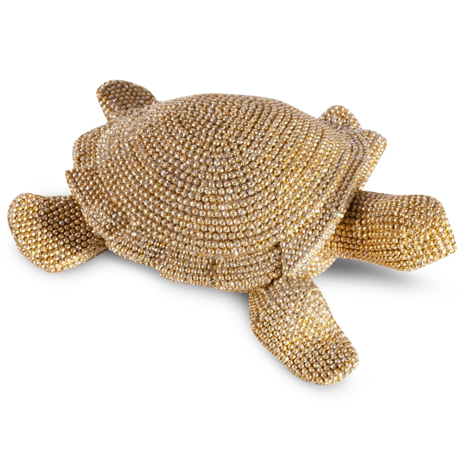 Figurka złota żółw o drobnym strukturalnym wzorze 14x12x5 cm  ELDO