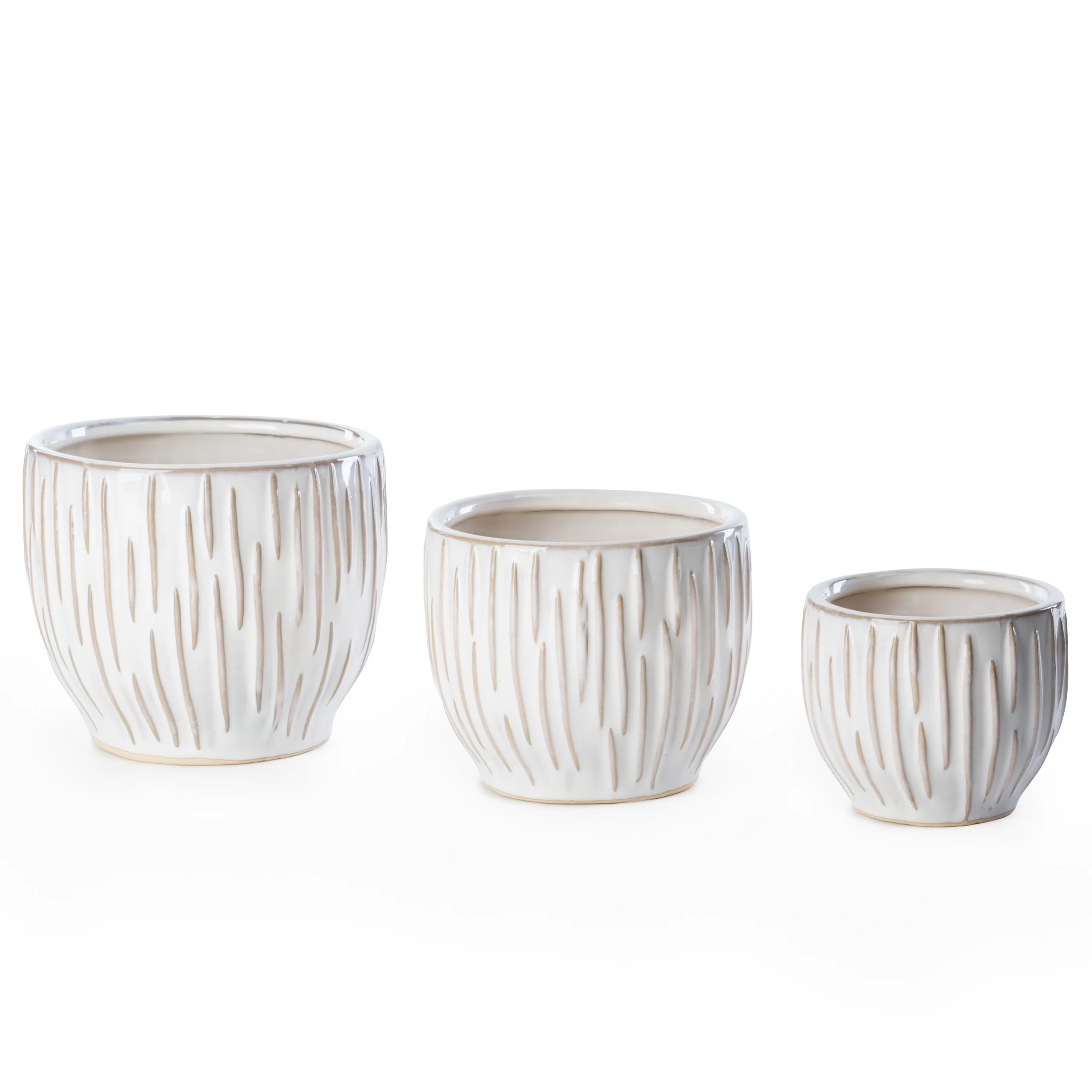 Osłonka ceramiczna na donicę ABA z nieregularnym wzorem