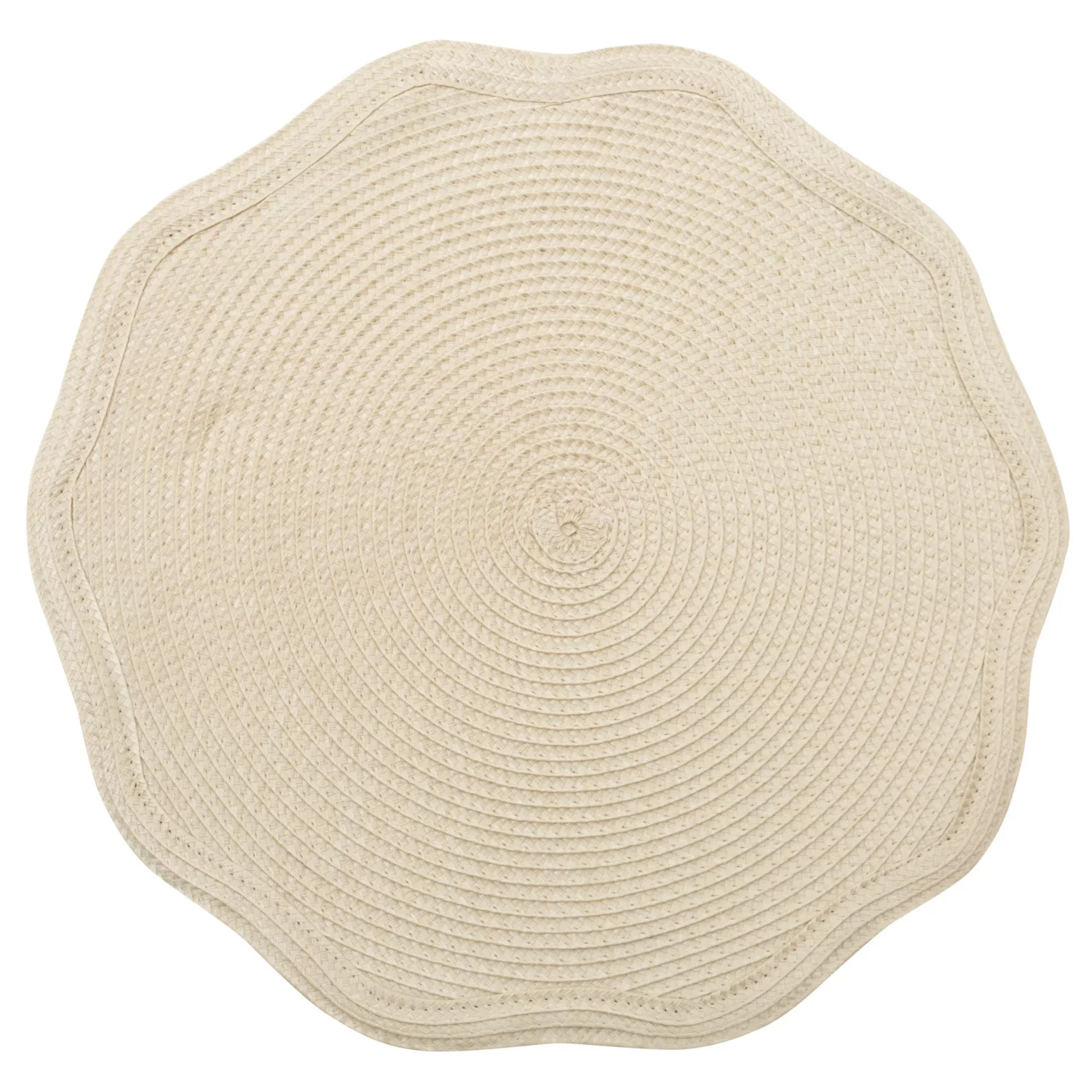 Podkładka okrągła na stół beżowa średnica 38 cm OTELLO pleciona podkładka