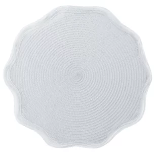 Podkładka okrągła na stół biała średnica 38 cm OTELLO pleciona podkładka