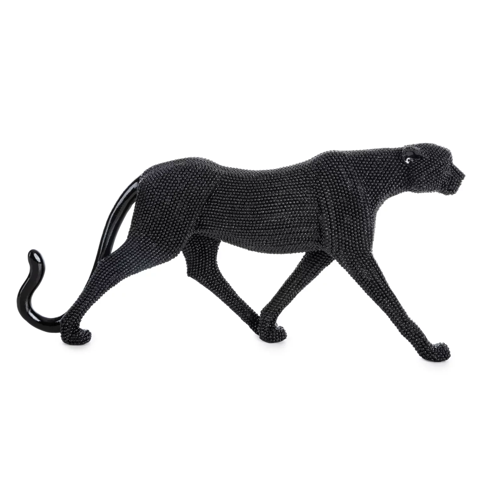 Figurka czarna pantera o drobnym strukturalnym wzorze 6x31x15 cm  ELDO 3