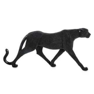 Figurka czarna pantera o drobnym strukturalnym wzorze 6x31x15 cm  ELDO 3