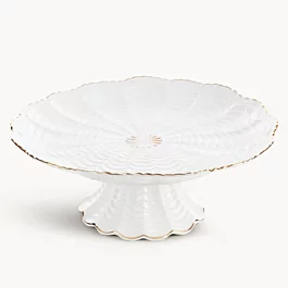 Patera ceramiczna dekoracyjna kremowo-złota średnica 28x11 cm GAIA