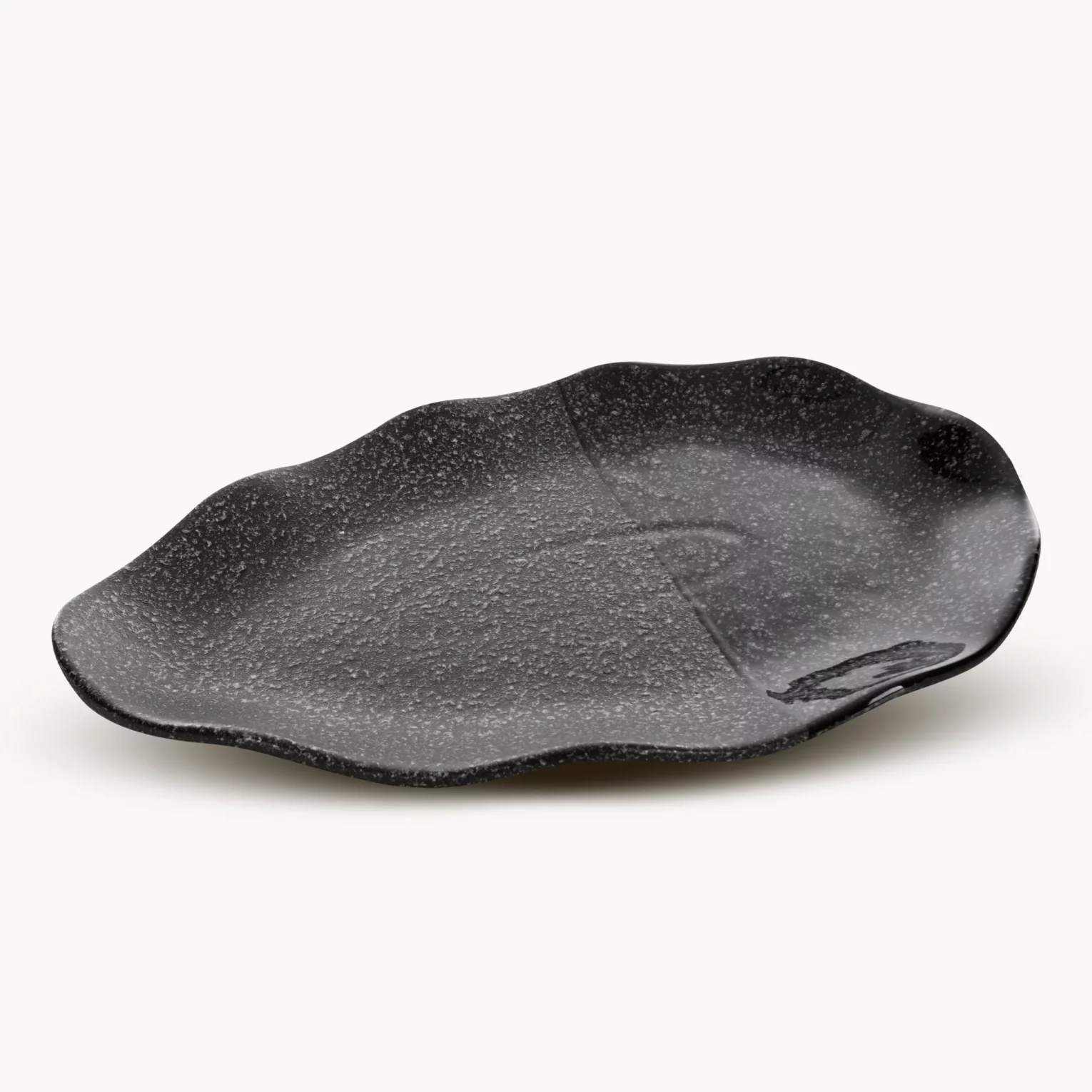 Patera ceramiczna dekoracyjna stalowa 31x20x4 cm  MANDI