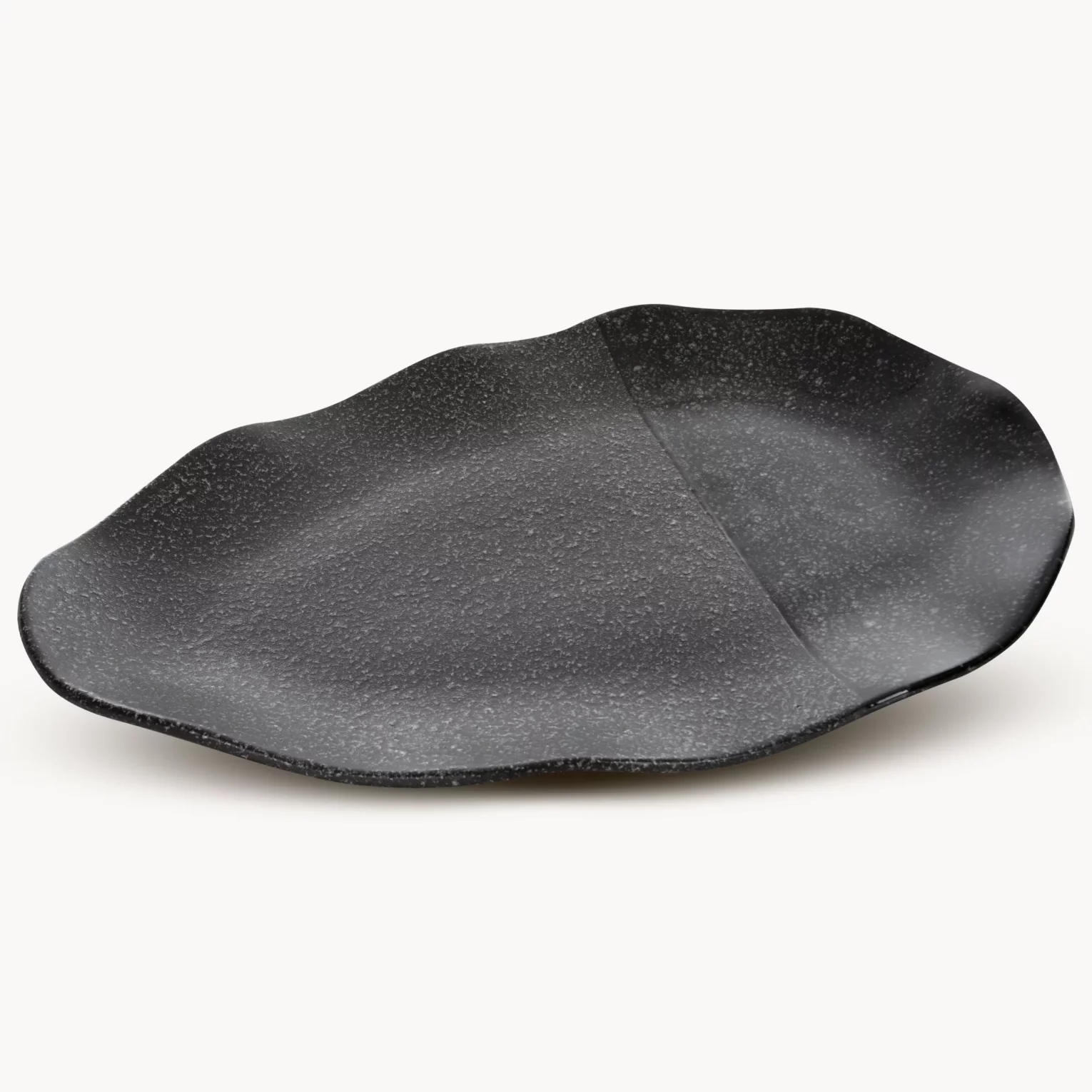 Patera ceramiczna dekoracyjna stalowa 41x26x4 cm  MANDI