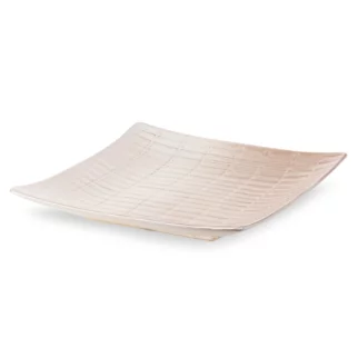 Patera ceramiczna dekoracyjna kremowo-beżowa 27x27x5 cm EDNA
