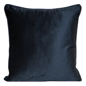 Poszewka na poduszkę 45x45 cm welwetowa kolor czarny z wypustką na brzegach SIBEL PIERRE CARDIN