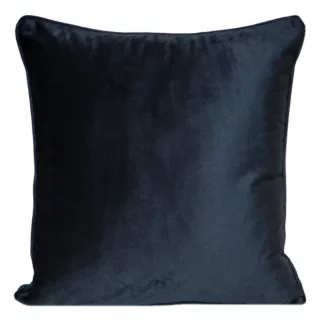 Poszewka na poduszkę 45x45 cm welwetowa kolor czarny z wypustką na brzegach SIBEL PIERRE CARDIN