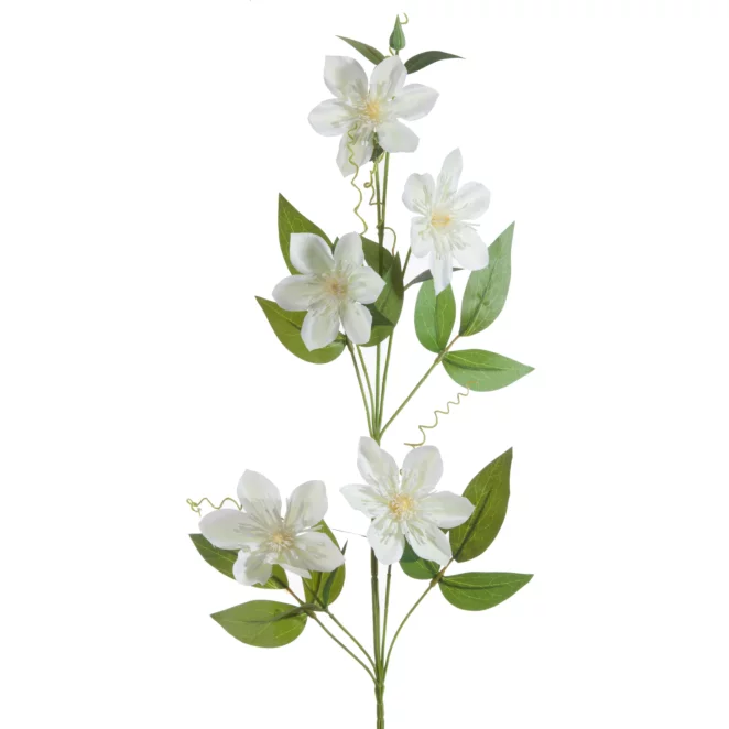Kwiat sztuczny kremowo, zielony 85 cm