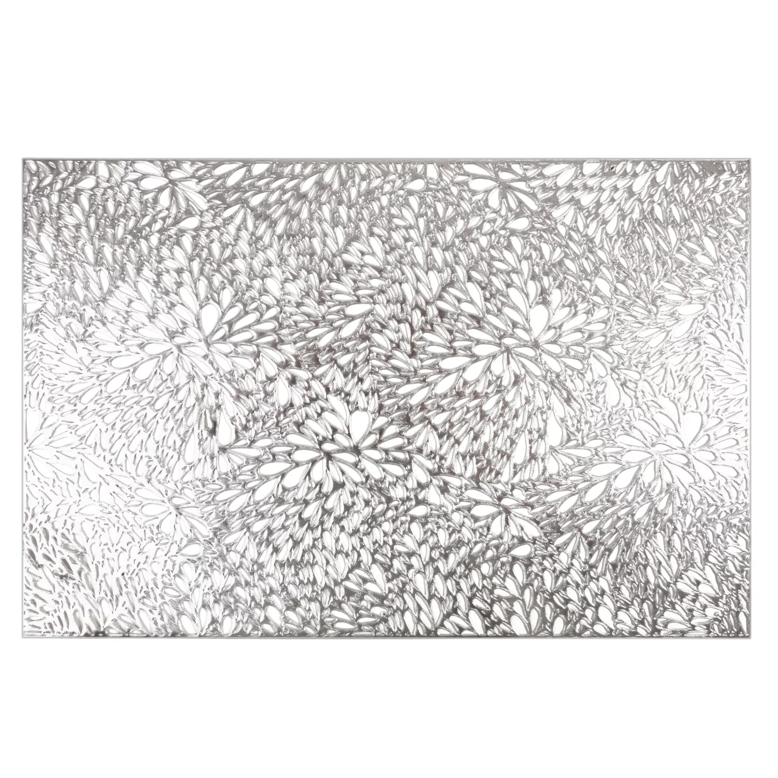 Podkładka na stół srebrna 30 x 45 cm MELANIE z ażurowym wzorem