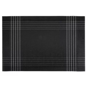 Podkładka na stół czarno, złota 30x45 cm KARA zdobiona w subtelna kratkę