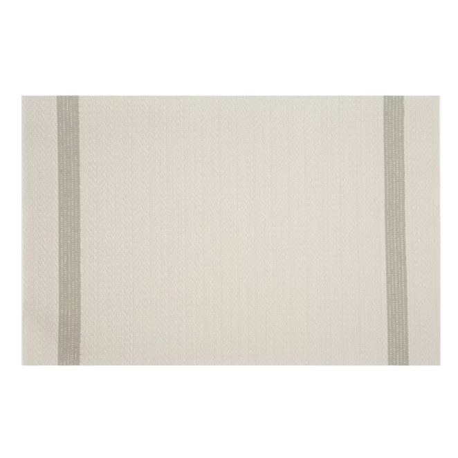 Podkładka na stół kremowa 30x45 cm RUBY zdobiona pasami pleciona