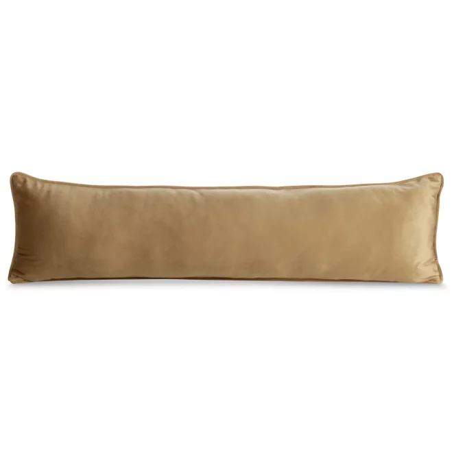Poduszka 25x90 cm jasnobrązowa z welwetowej tkaniny - VELVET