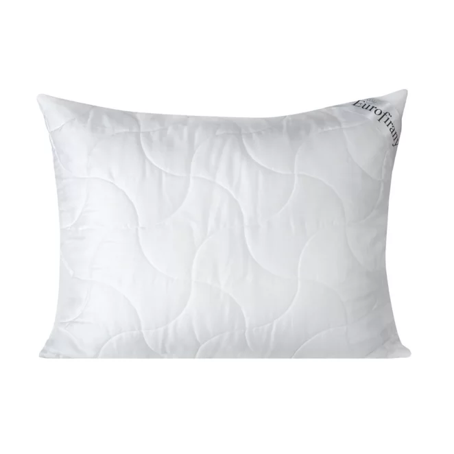 Poduszka 50 x 60 cm biała z wypełnieniem z lekkich kulek z włókna poliestrowego PLATINUM