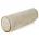 Poduszka dekoracyjna wałek 15 x 45 cm welwetowa jasnobeżowa zdobiony kontrastującą lamówką GAJA