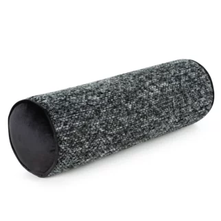 Poduszka dekoracyjna wałek 15 x 45 cm z grubej nici szenilowej stalowa BARI