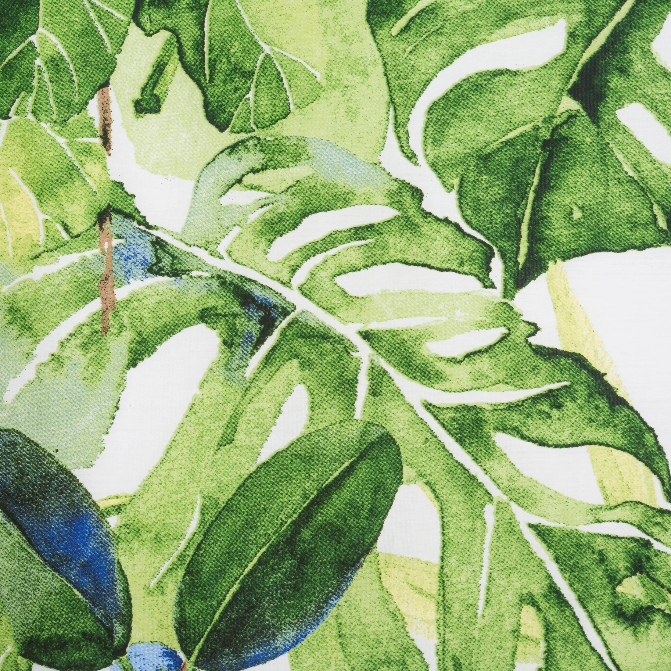 Pościel 220x200 cm bawełniana kolor zielony, biały w ozdobnym pudełku wzór liście MONSTERA