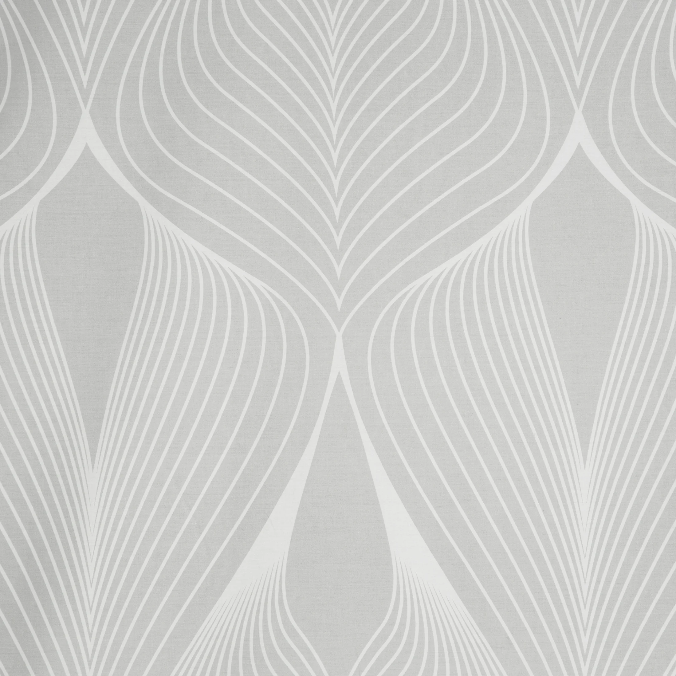 Pościel bawełniana 160x200 cm komplet 3 częściowy kolor jasnoszary, biały zdobiony motywem geometrycznym SPRING 88