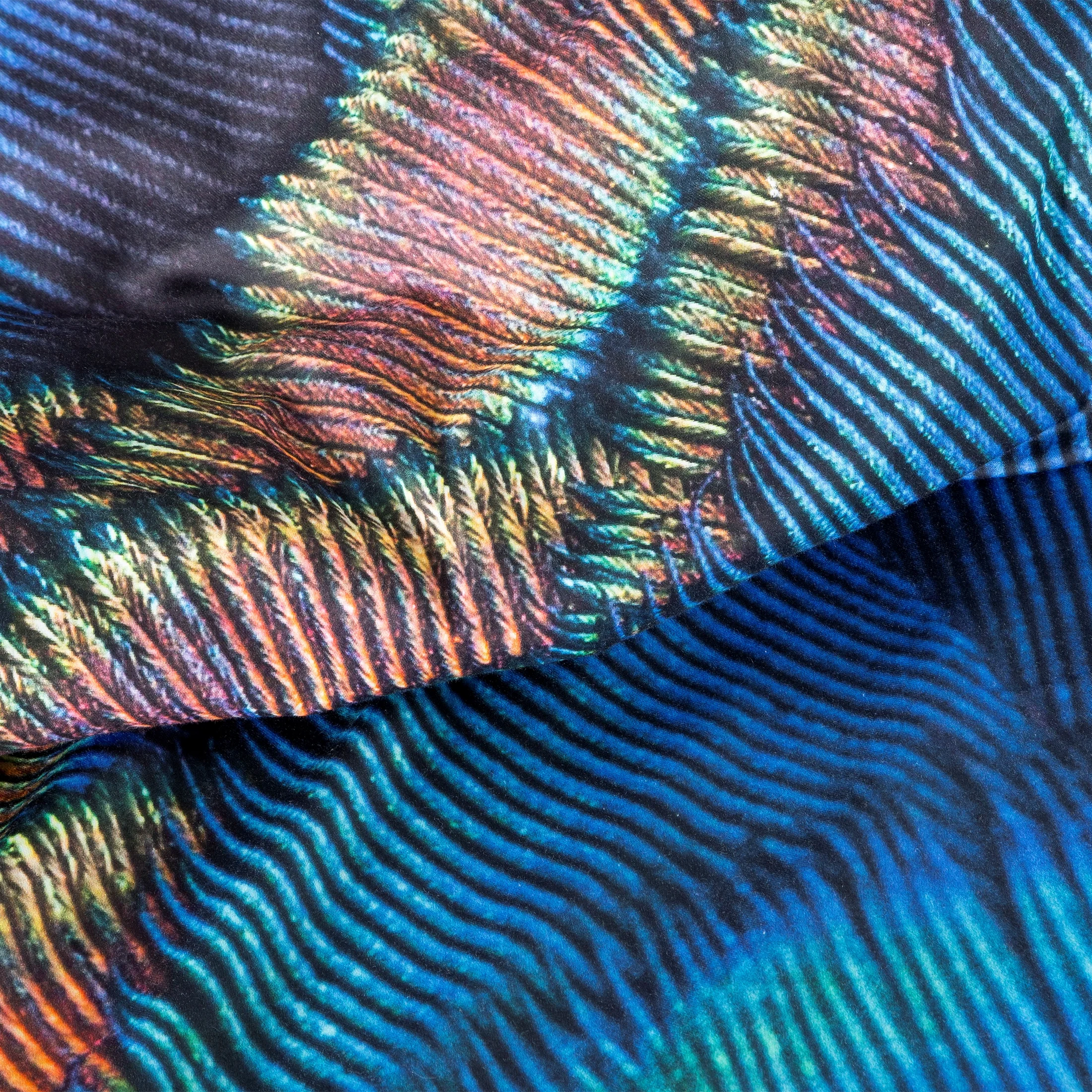 Pościel bawełniana z makosatyny 220x200 cm kolor turkusowy, zielony z fantazyjnym wzorem CAMILA Eva Minge